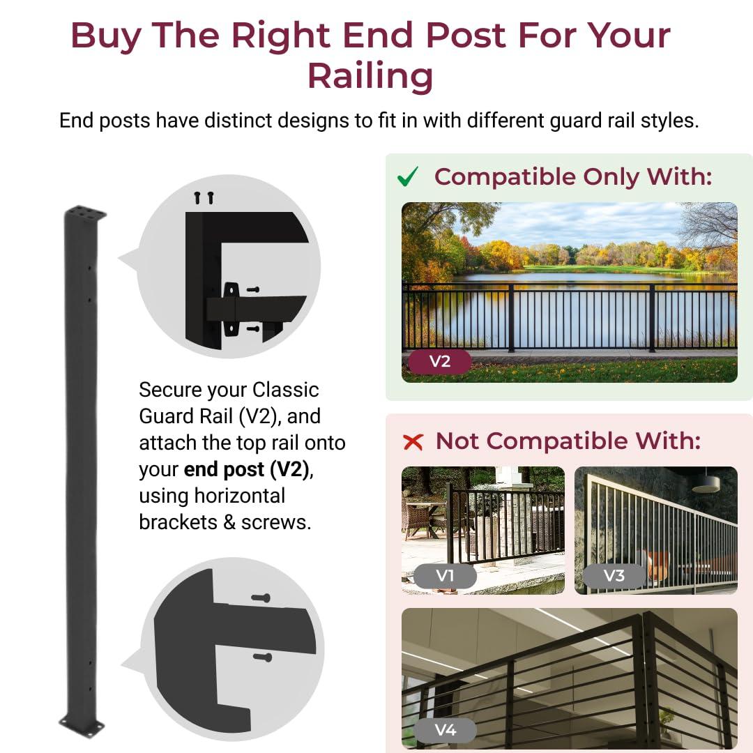 CR Home Metal Railing For Deck, Metal Guard Rail Kit With Balusters For Deck Railing 32 Inch, Wrought Iron Deck Railing Kit And Porch Railing Ideal For Residential And Commercial Use, 6ft Wide