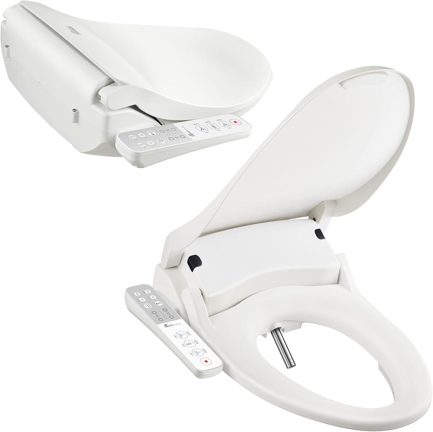 Slim One Bidet Round Toilet Seat White - Bio Bidet by Bemis