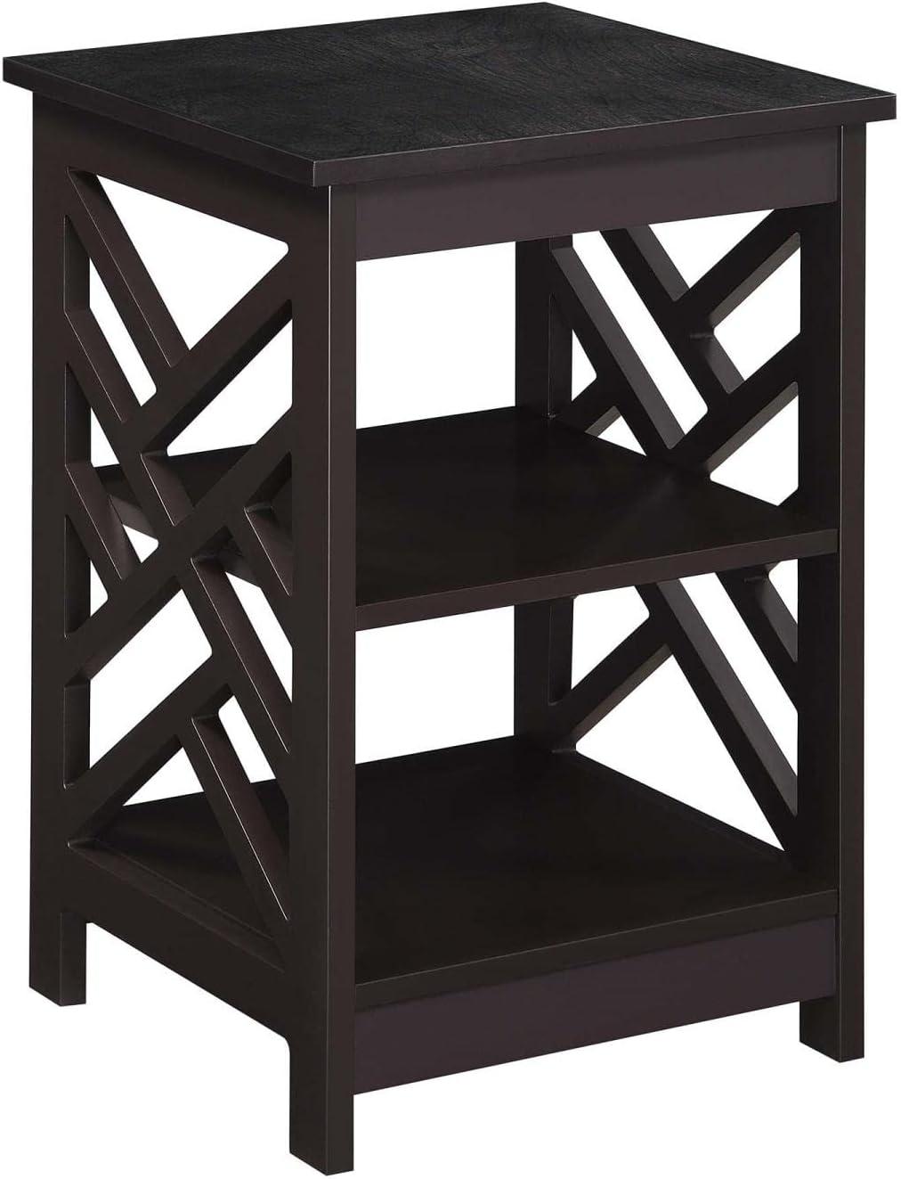 Convenience Concepts Titan End Table with Shelves, Multiple Finishes