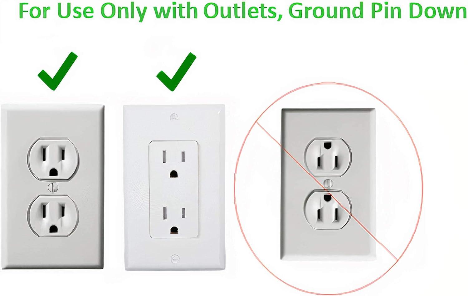 Sleek Socket Wall Outlet Concealer with 3 ft. Extension Cord for Cable Management