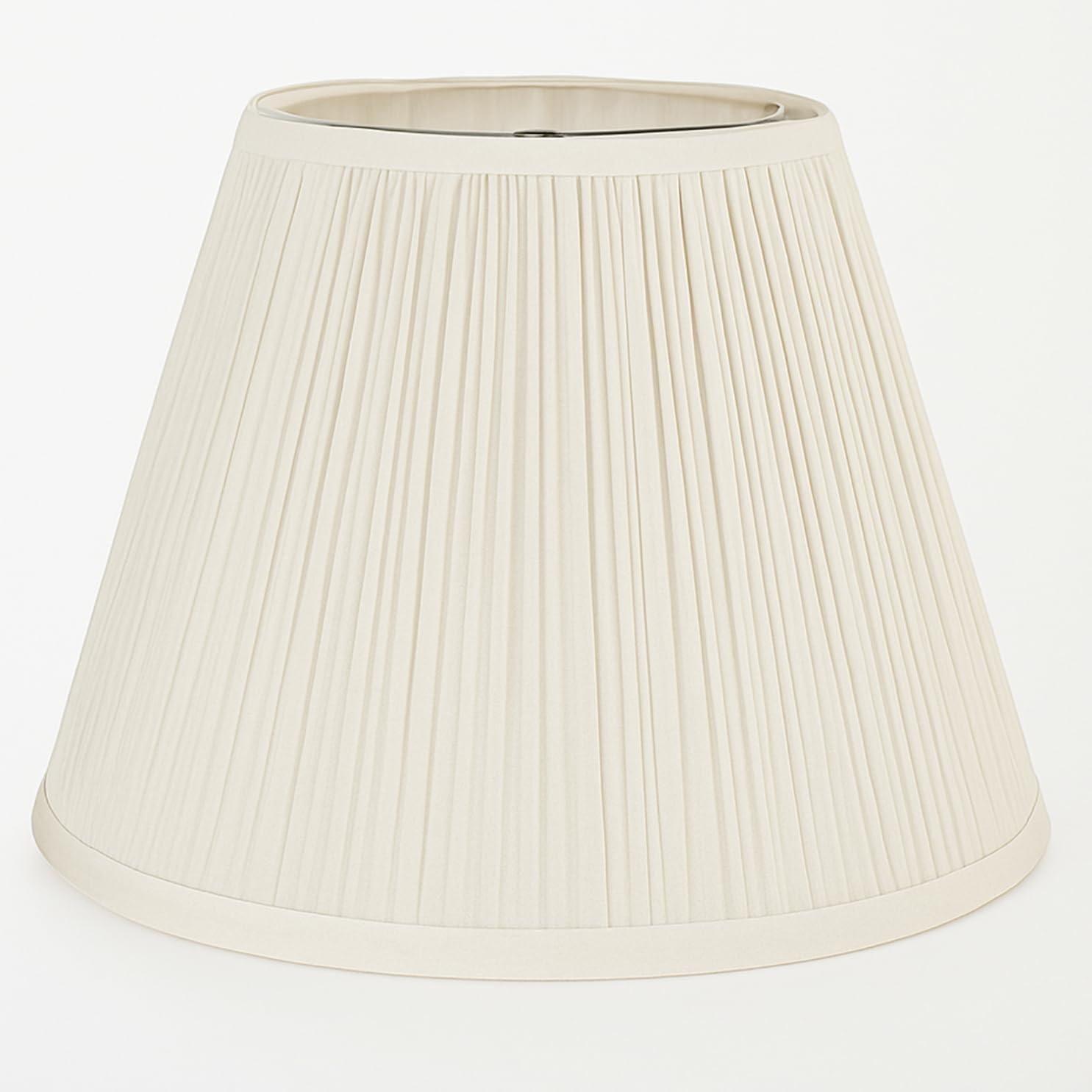 White Pleated Lamp Shade 7" x 13" x 10" Tall