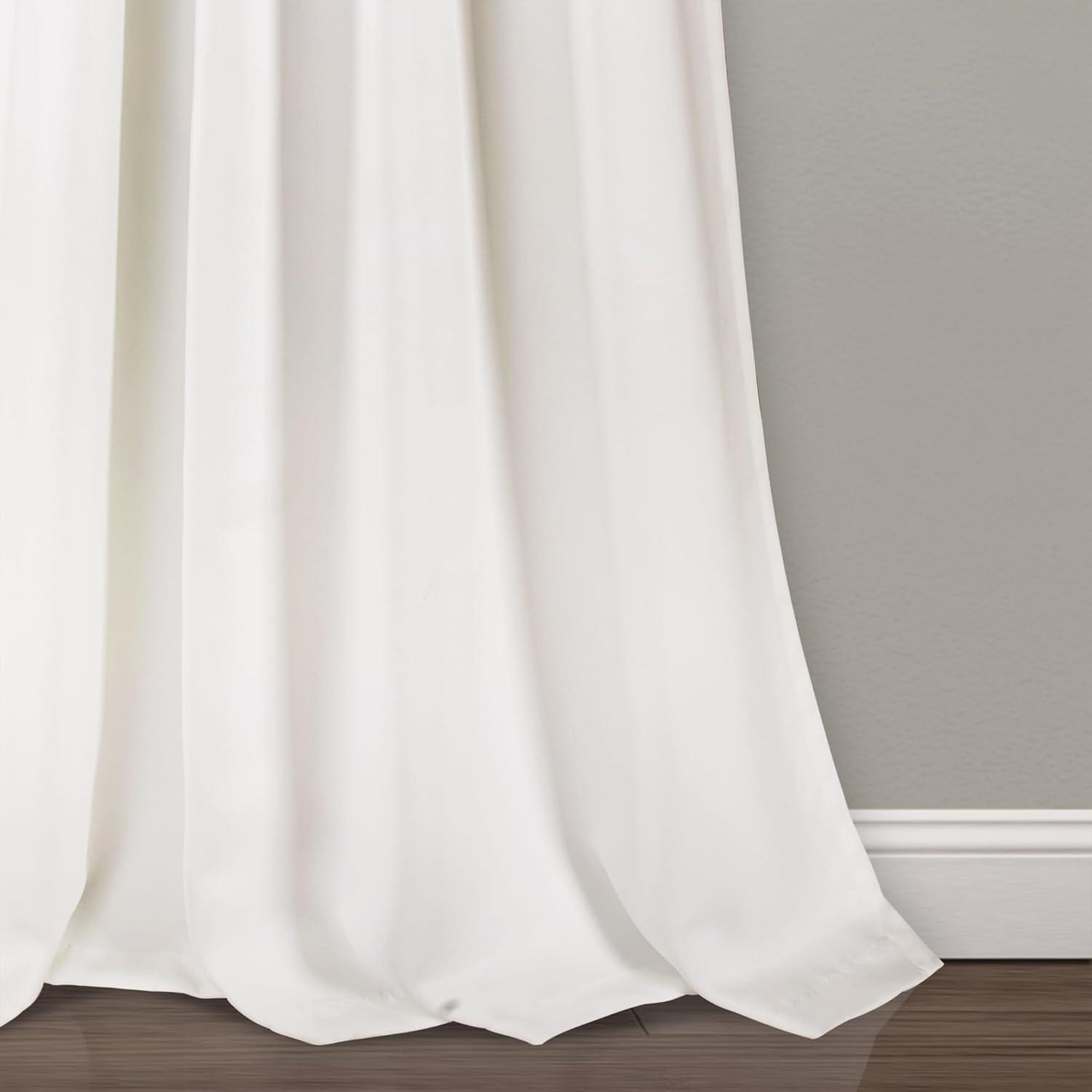 Lush Decor Weeping Flowers Floral Room Darkening Thermal Rod Pocket Curtain Panels (Set of 2)