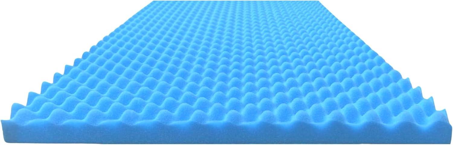Airflow Foam Mattress Topper, Egg Crate Foam Pad, Hospital Mattress Pad and Bed Topper for Support, Pressure Relief and Weight Distribution, Hospital Size Mattress, 2x33x72 Made in USA by Foam Global