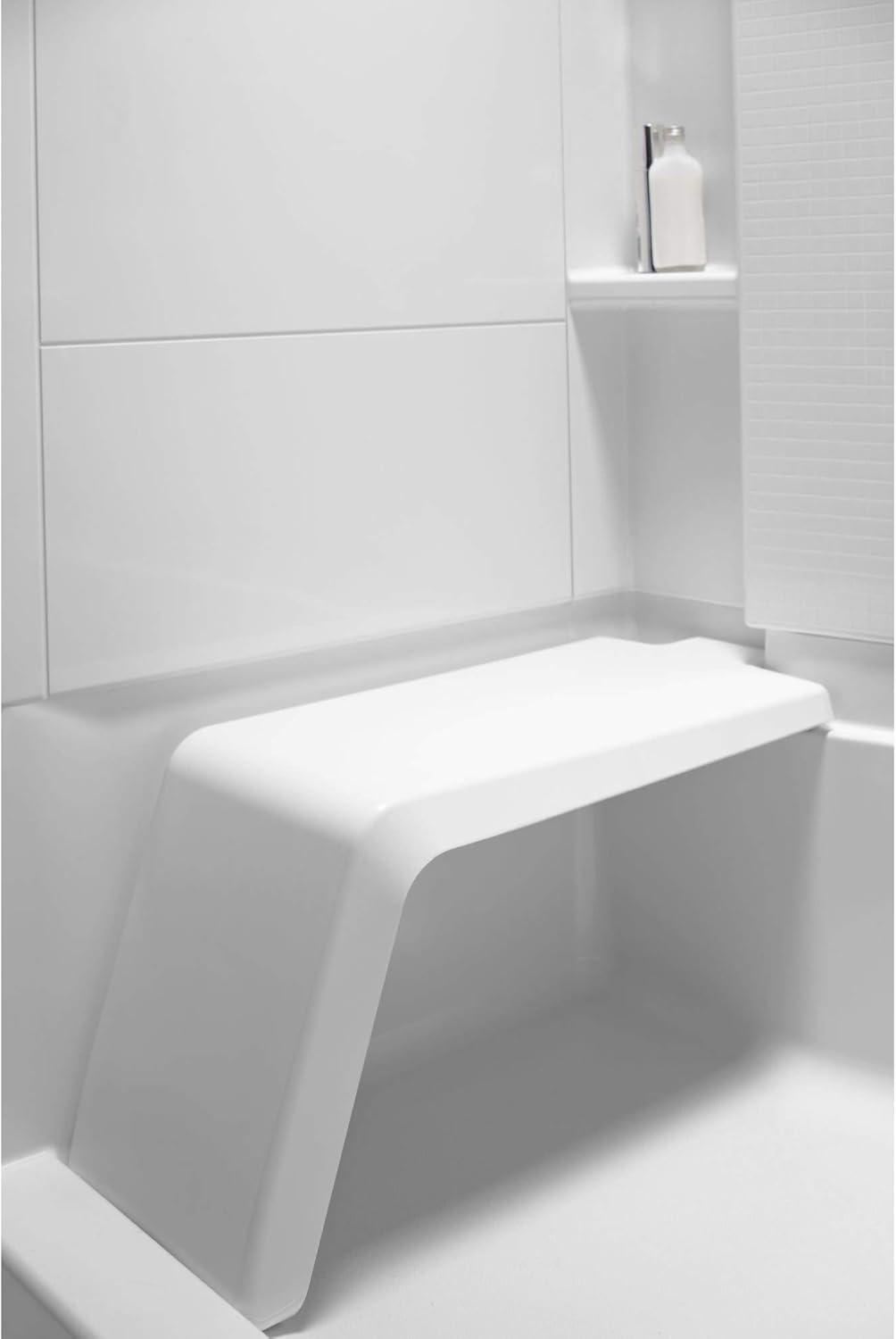 White Vikrell Modular 4-Piece Shower Kit with Seat