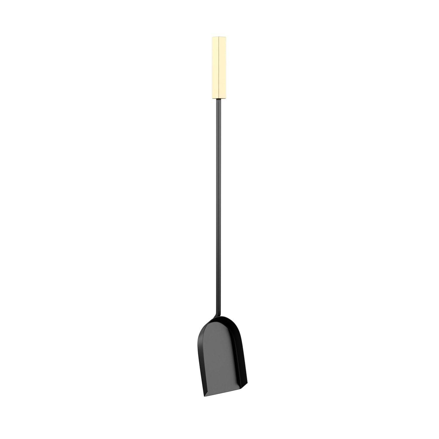 Modern Black and Gold Iron 4-Piece Fireplace Tool Set