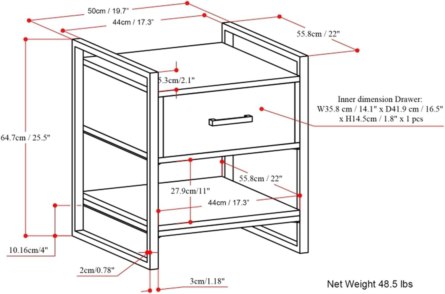 Riverside 1 - Drawer Nightstand