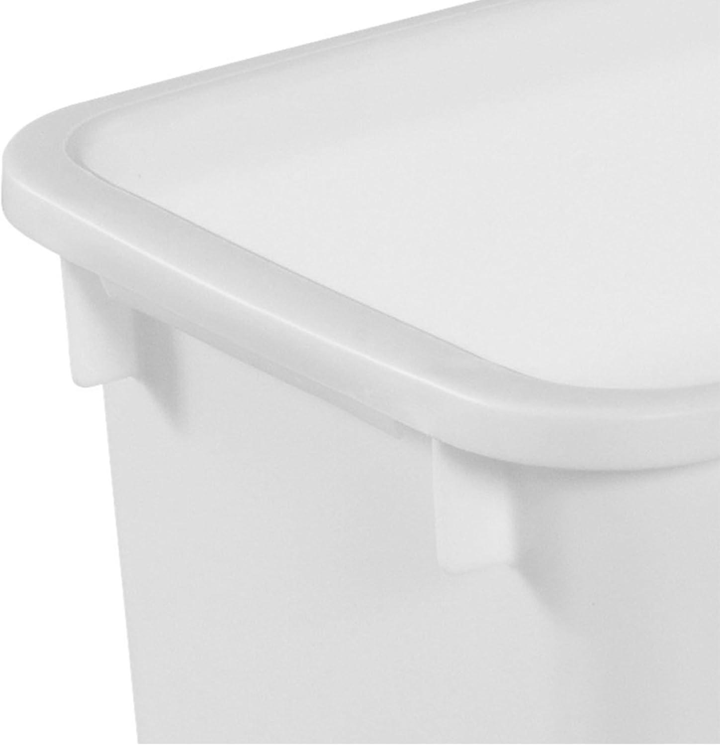 Rubbermaid 21 Quart Traditional Open-Top Wastebasket Indoor Trash Bin Container for Kitchens, Bathrooms, or Home Offices, White