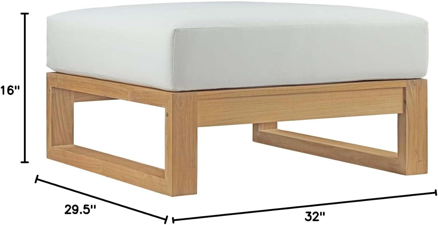 Modway Upland Outdoor Patio Teak Ottoman