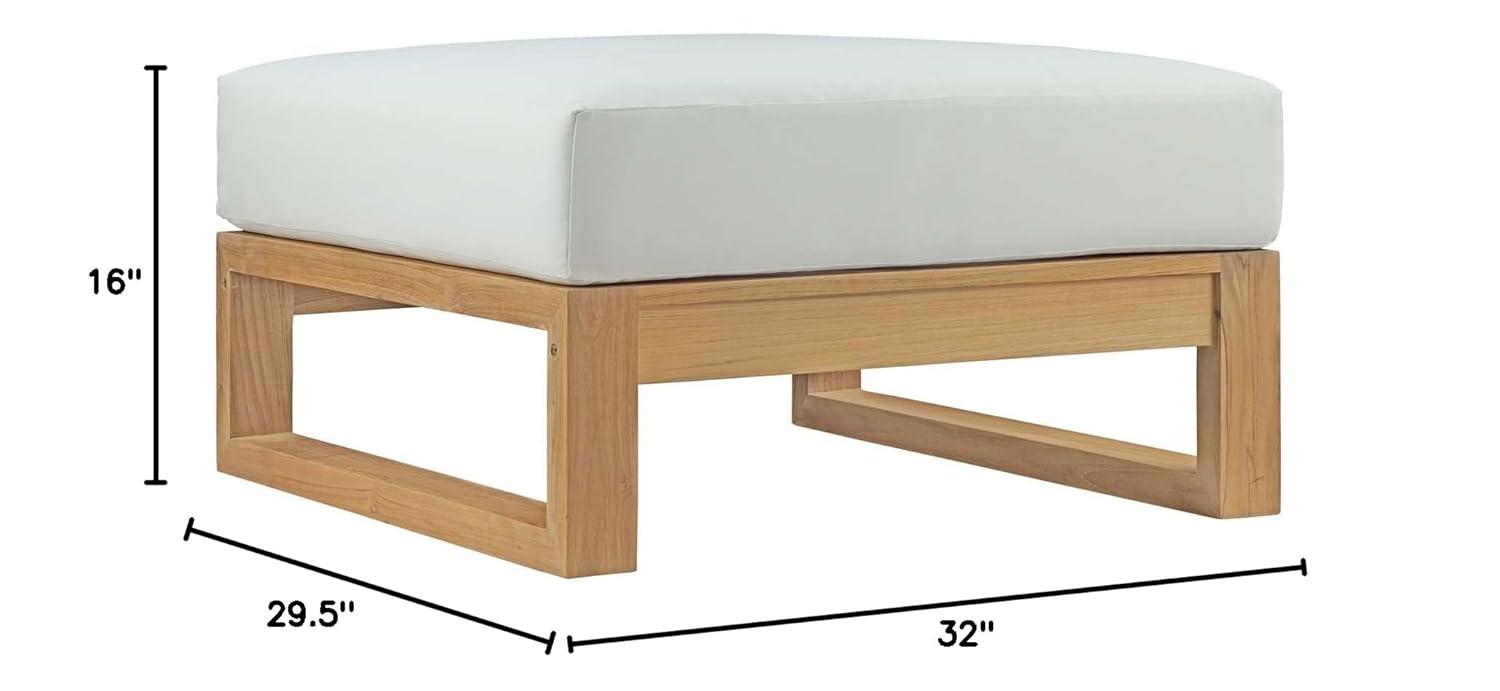 Modway Upland Outdoor Patio Teak Ottoman