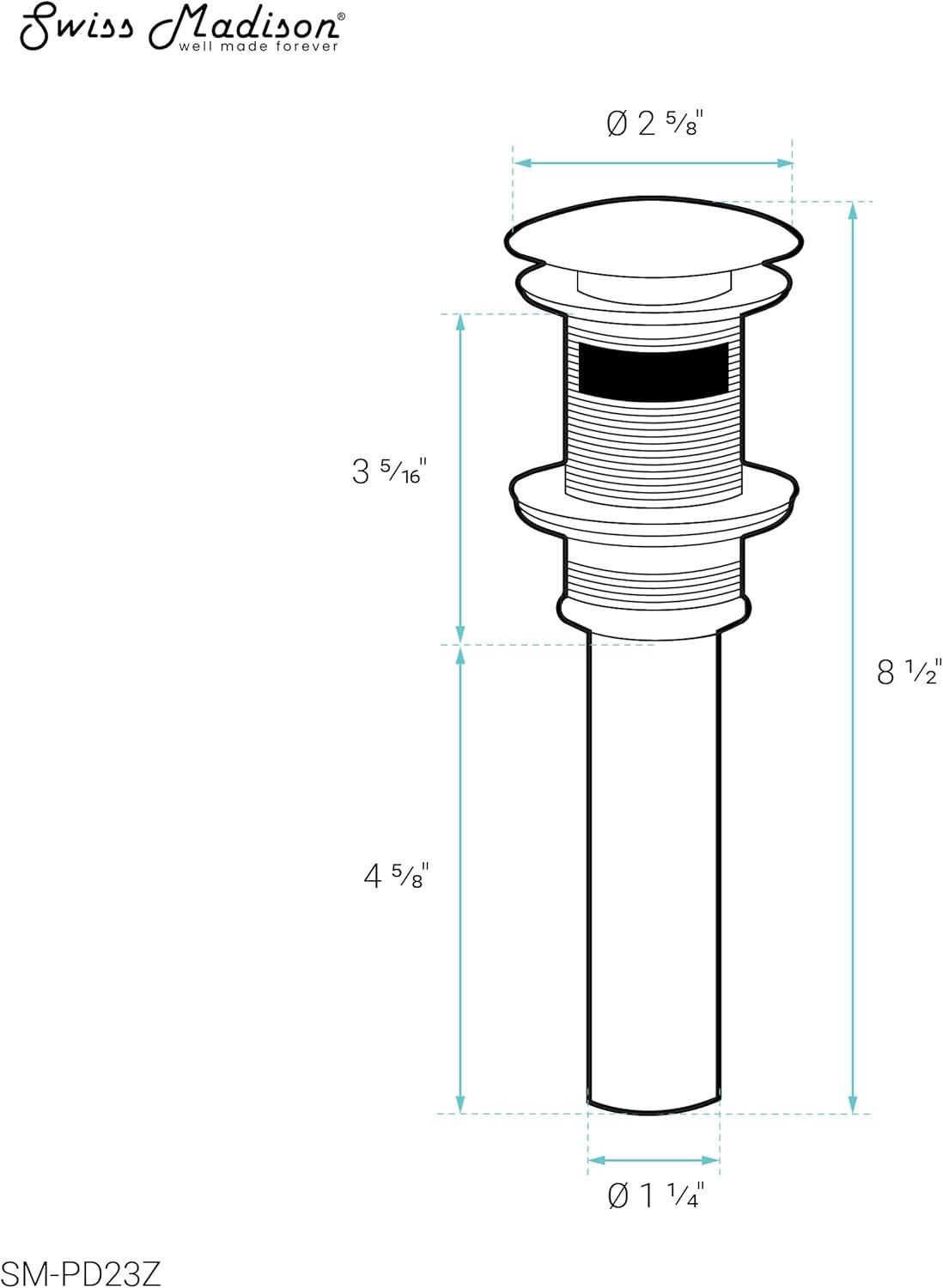 Swiss Madison Pop-Up Bathroom Sink Drain