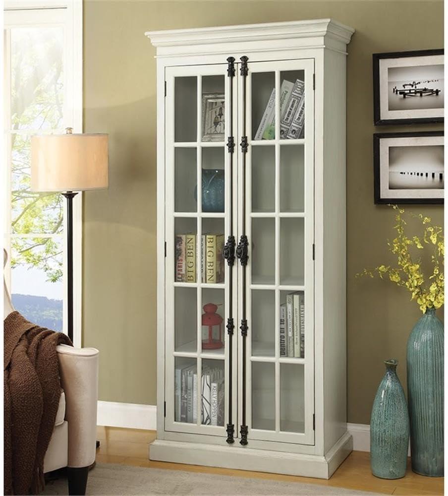 Toni 2-door Tall Cabinet Antique White