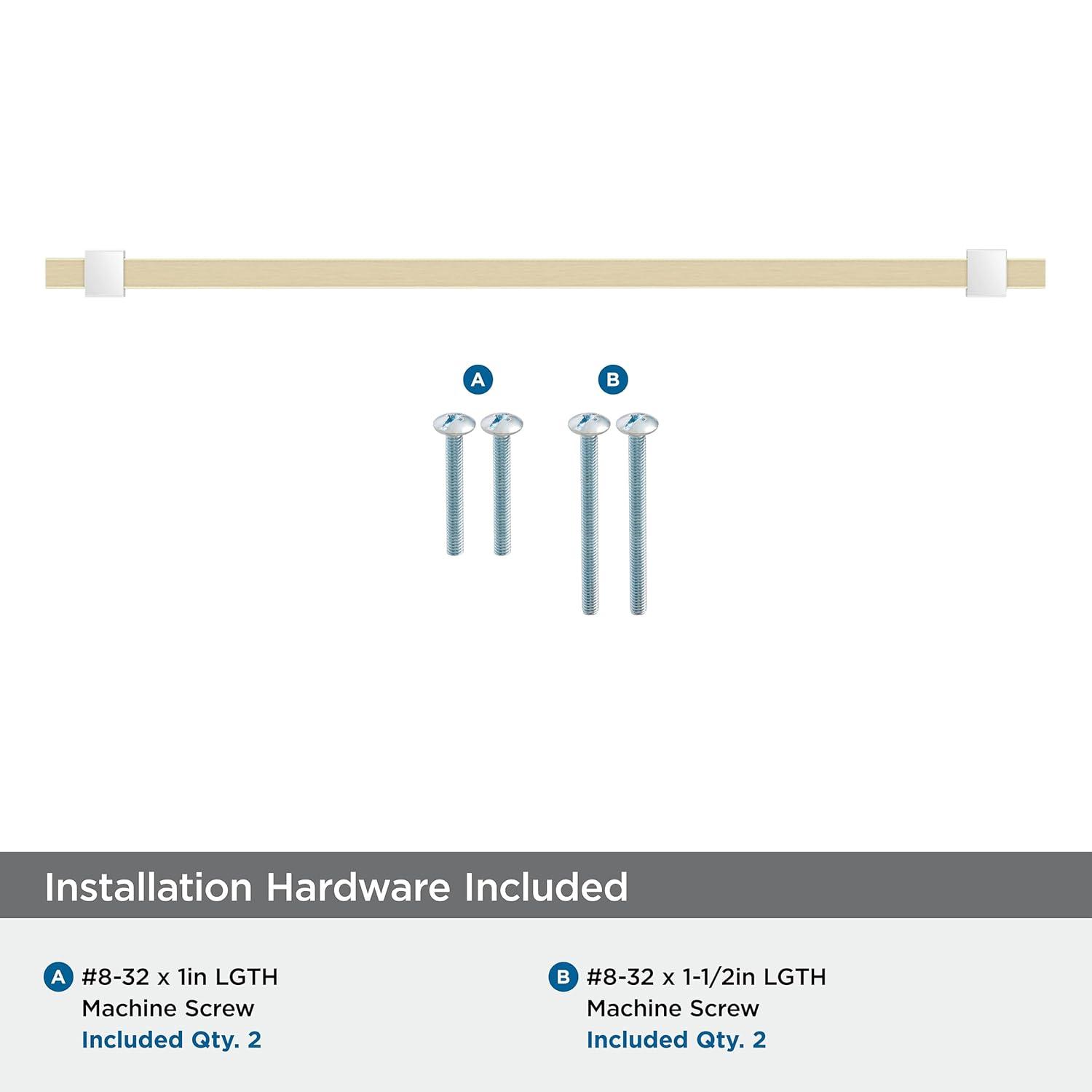 Amerock Mulino 8-13/16 inch (224mm) Center-to-Center Golden Champagne/Polished Chrome Cabinet Pull