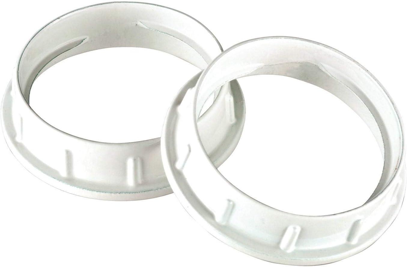 White Aluminum Threaded Socket Ring for Light Fixtures