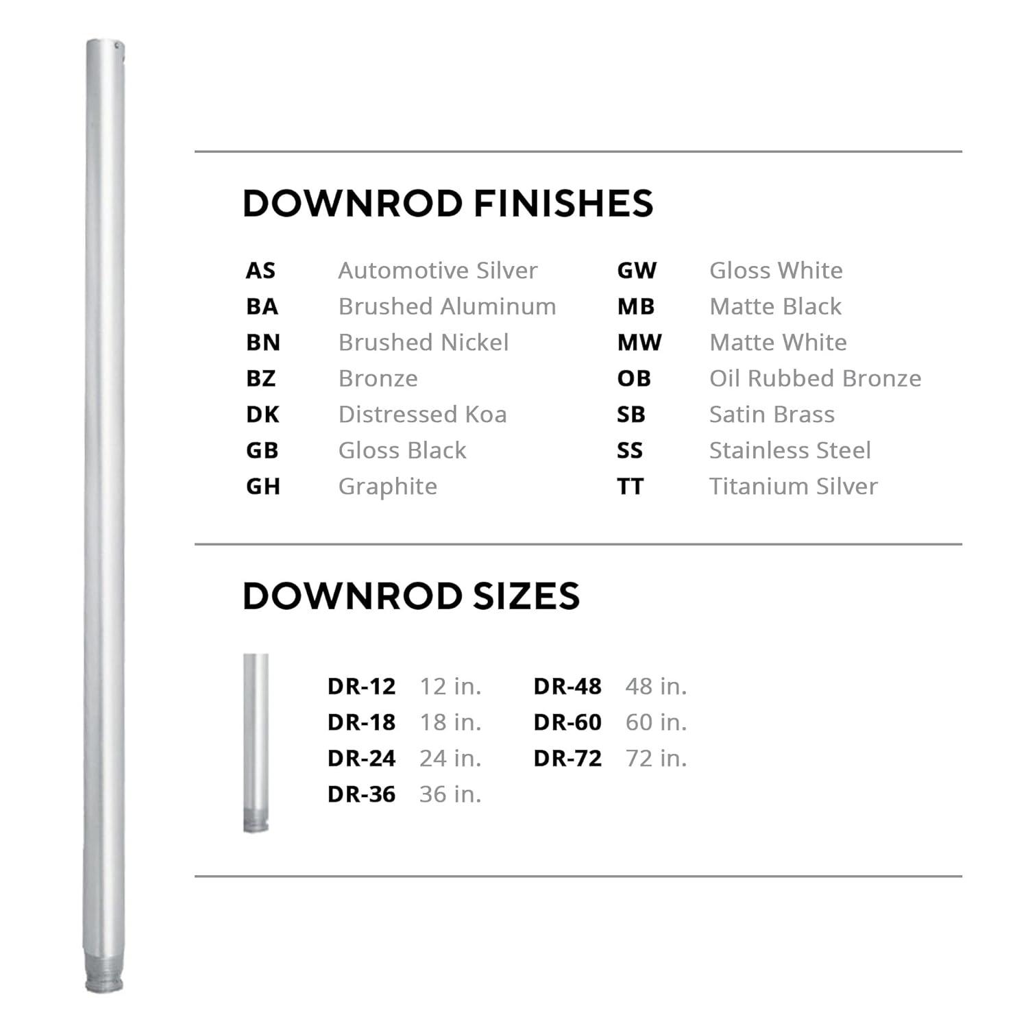 Modern Forms Ceiling Fan Downrod