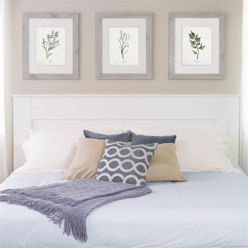 Prepac King Flat Panel Headboard White : 5-Year Warranty, MDF Construction, Spot Clean, King Size