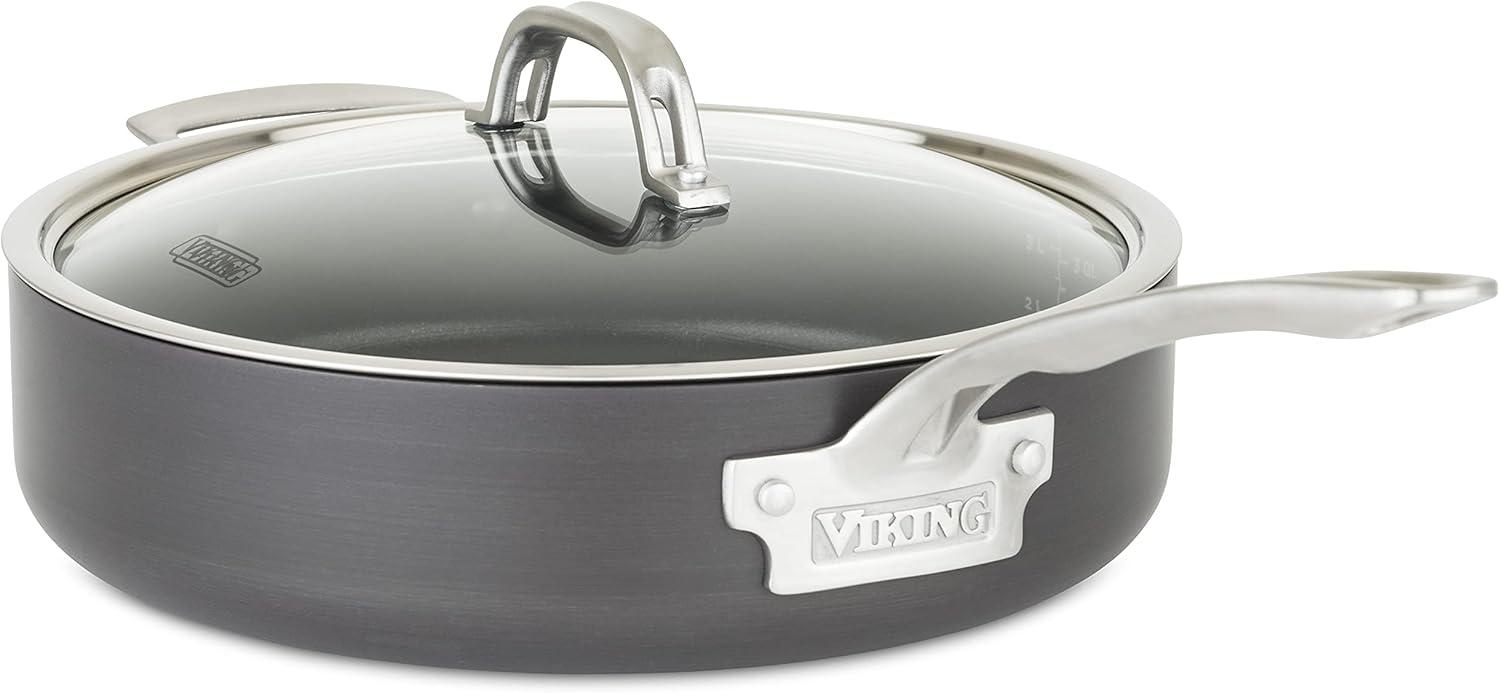 Viking 10-Piece Hard Anodized Nonstick Cookware Set with Glass Lids