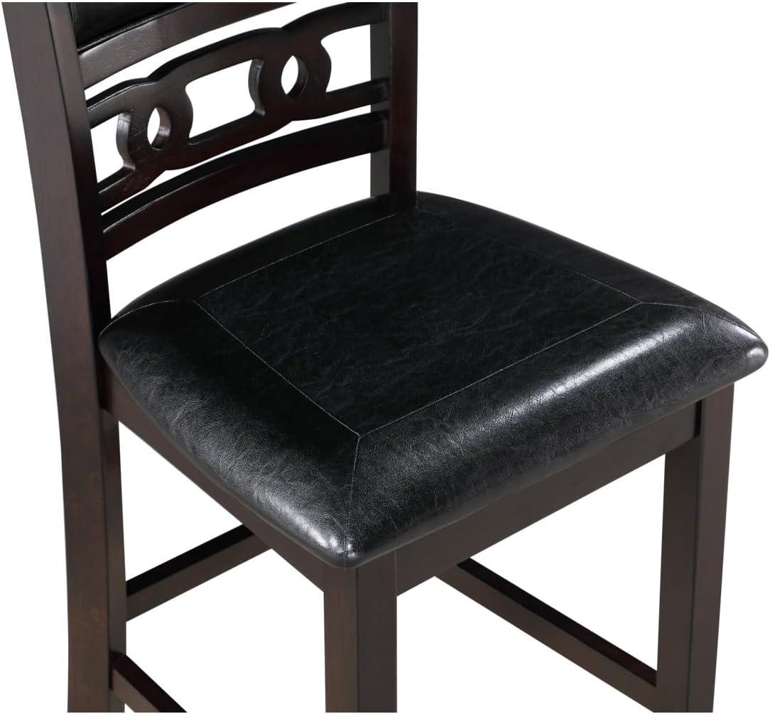 New Classic Furniture,Furniture Gia Solid Wood Counter Chairs In Ebony Black (Set Of 2)