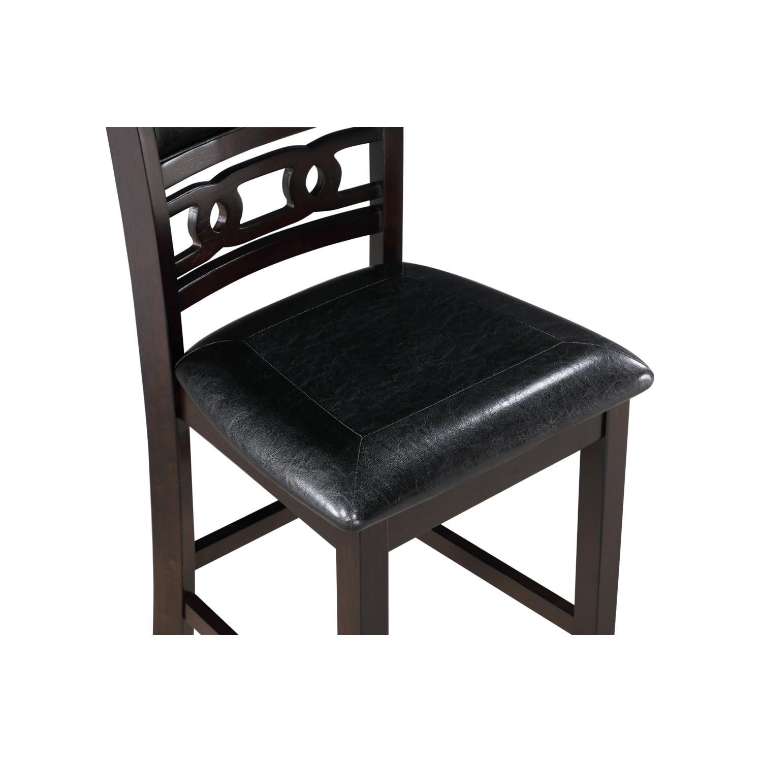 New Classic Furniture,Furniture Gia Solid Wood Counter Chairs In Ebony Black (Set Of 2)