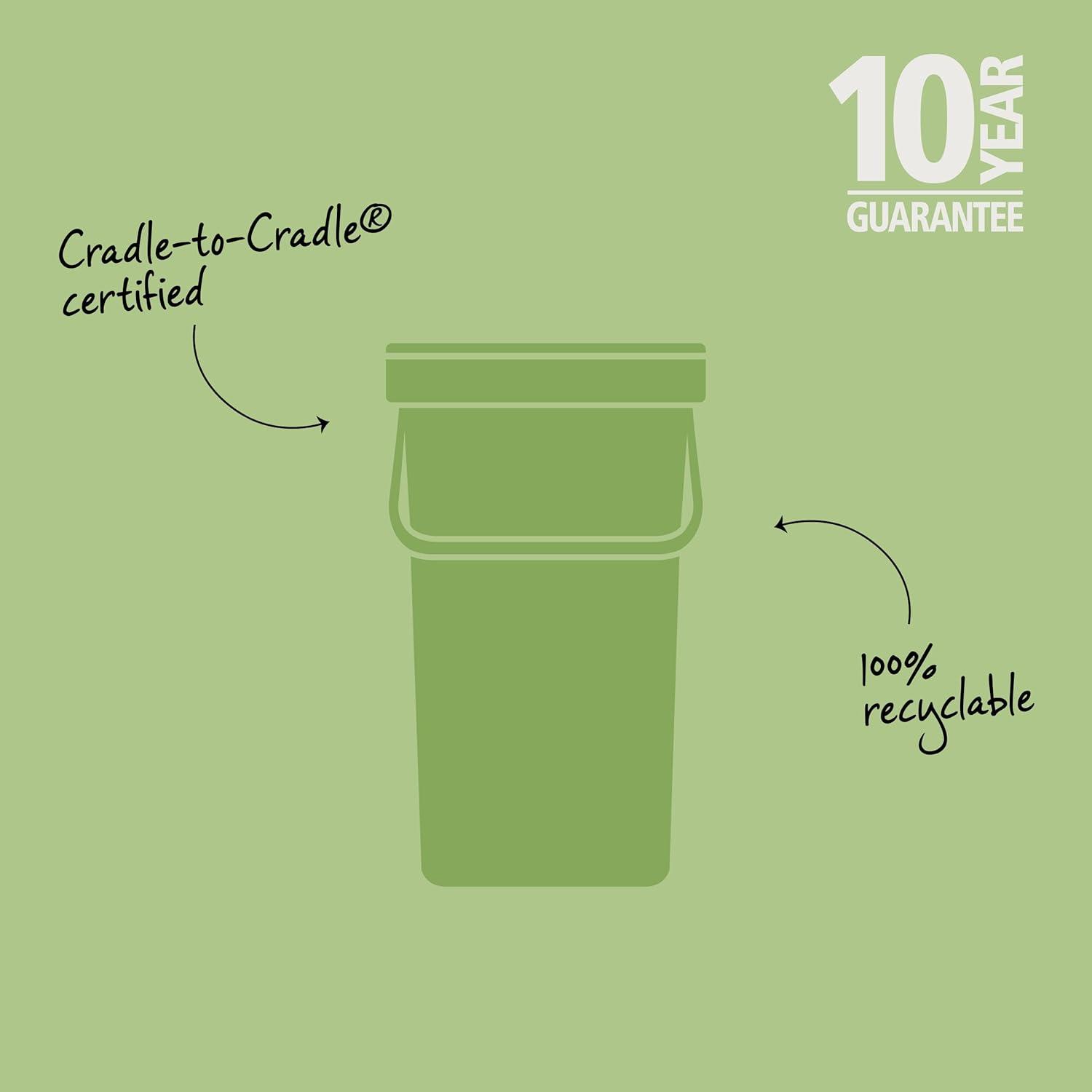 Brabantia Sort & Go Plastic Recycling Bin, 3.2 Gallon