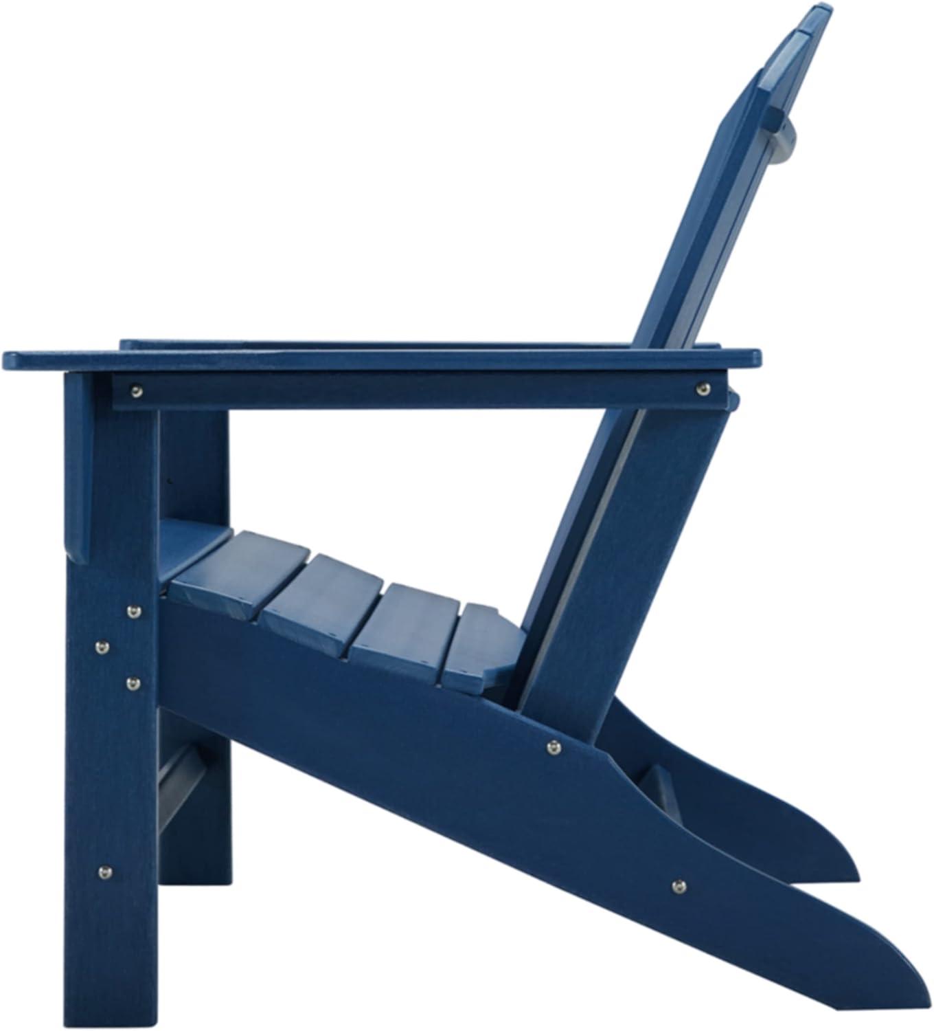 Blue High-Density Polyethylene Adirondack Chair with Arms