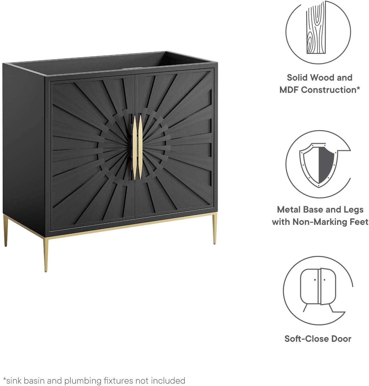 Modway Modway 35" Single Bathroom Vanity Base Only in Black