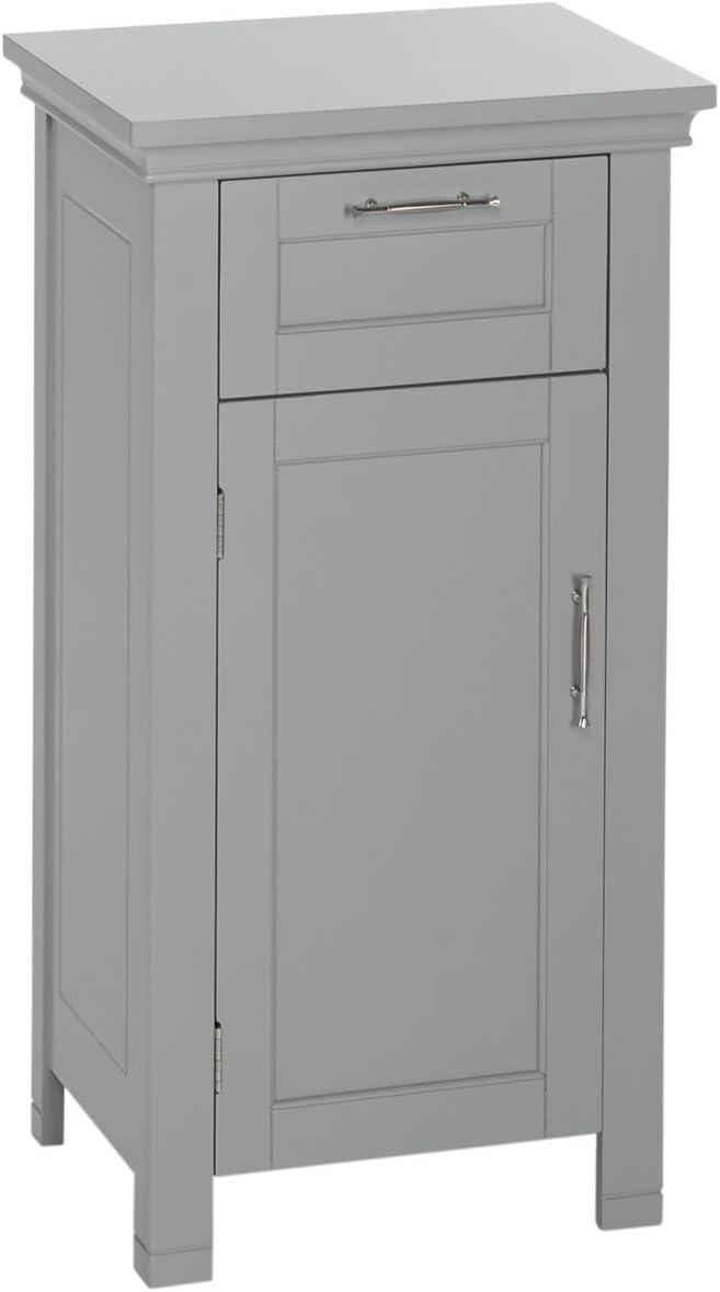 Gray Single Door Storage Cabinet with Adjustable Shelves