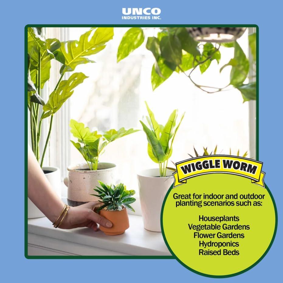 Wiggle Worm 100% Pure Organic Worm Castings - Organic Fertilizer for Houseplants, Vegetables, and More, 4.5-Pounds