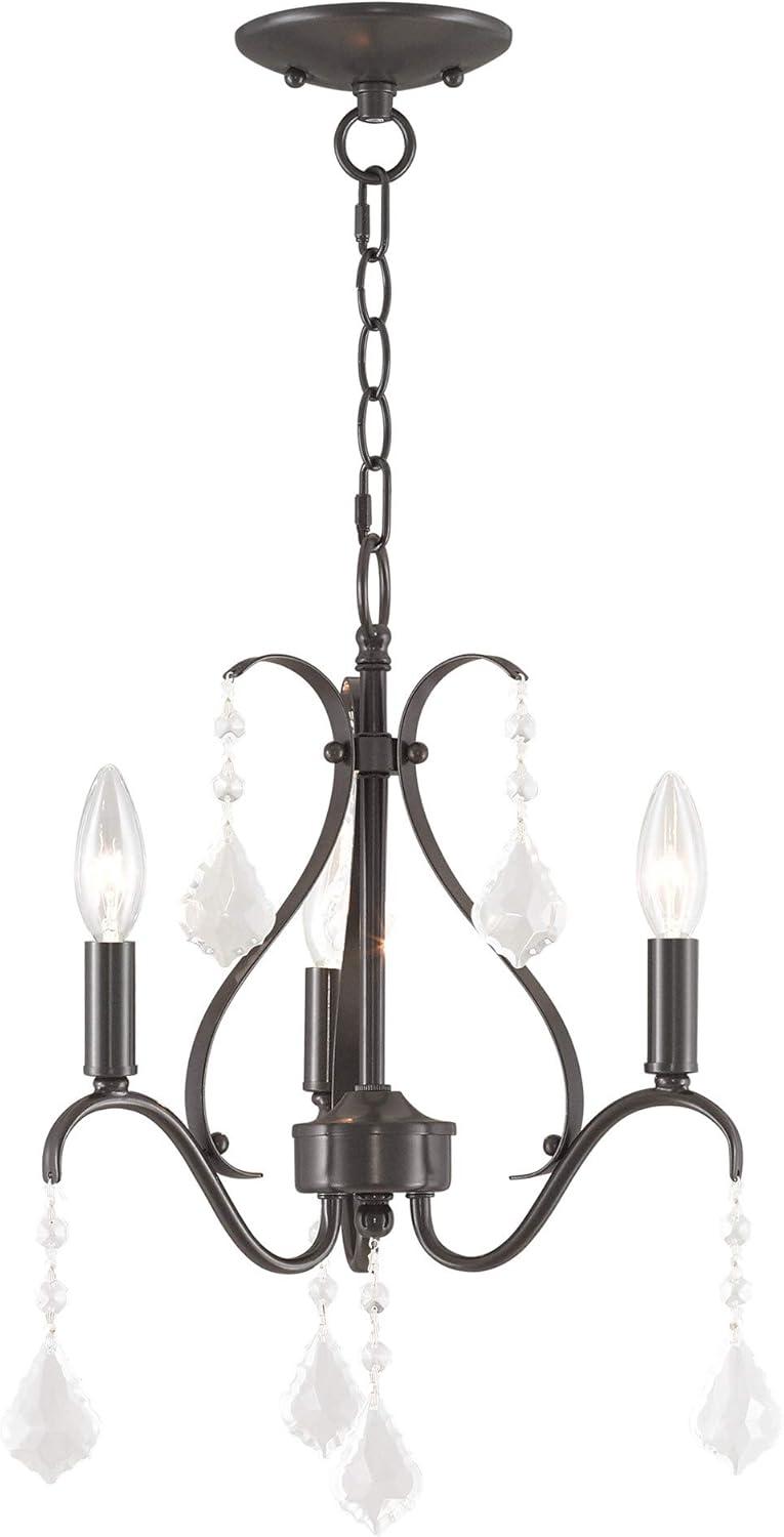 Brushed Nickel Mini 3-Light Candelabra Chandelier