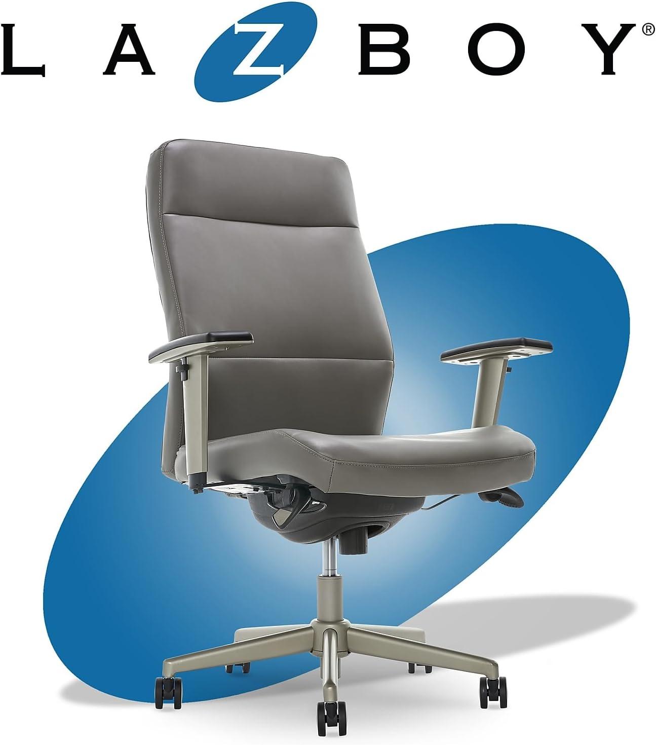 Baylor La-Z-Boy Bonded Leather Adjustable Ergonomic Executive Office Chair with Lumbar Support