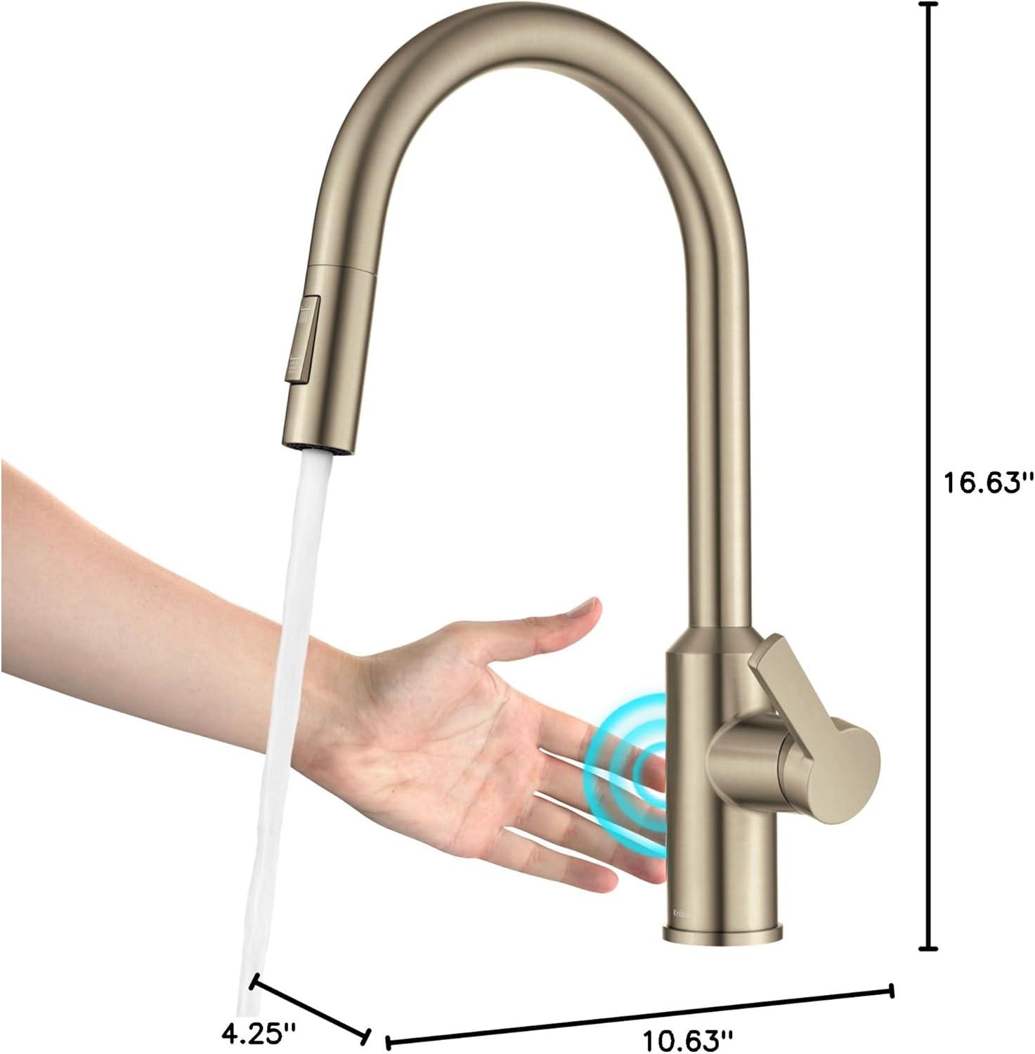 KRAUS Oletto Touchless Sensor Pull-Down Single Handle Kitchen Faucet