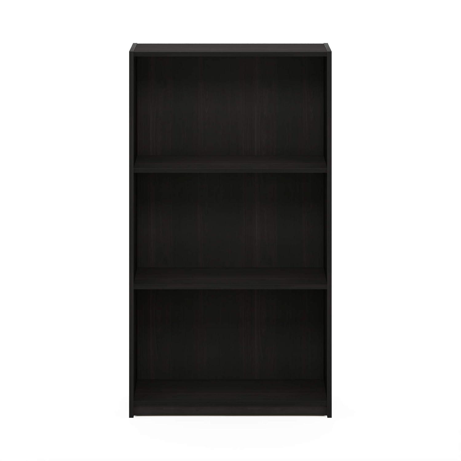 Furinno Easy Assembly 3 Cube Decorative Bookshelf Storage Display Cabinet 3-Tier Multi-functional Open Shelf,Espresso