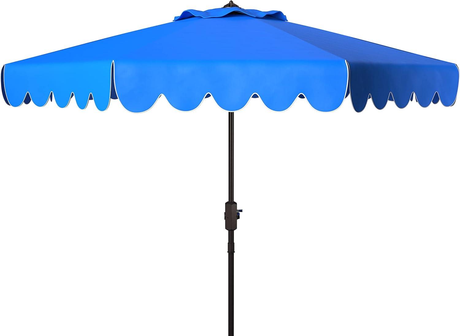 Venice Single Scallop 9Ft Crank Push Button Tilt Umbrella - PAT8010 - Pacific - Safavieh