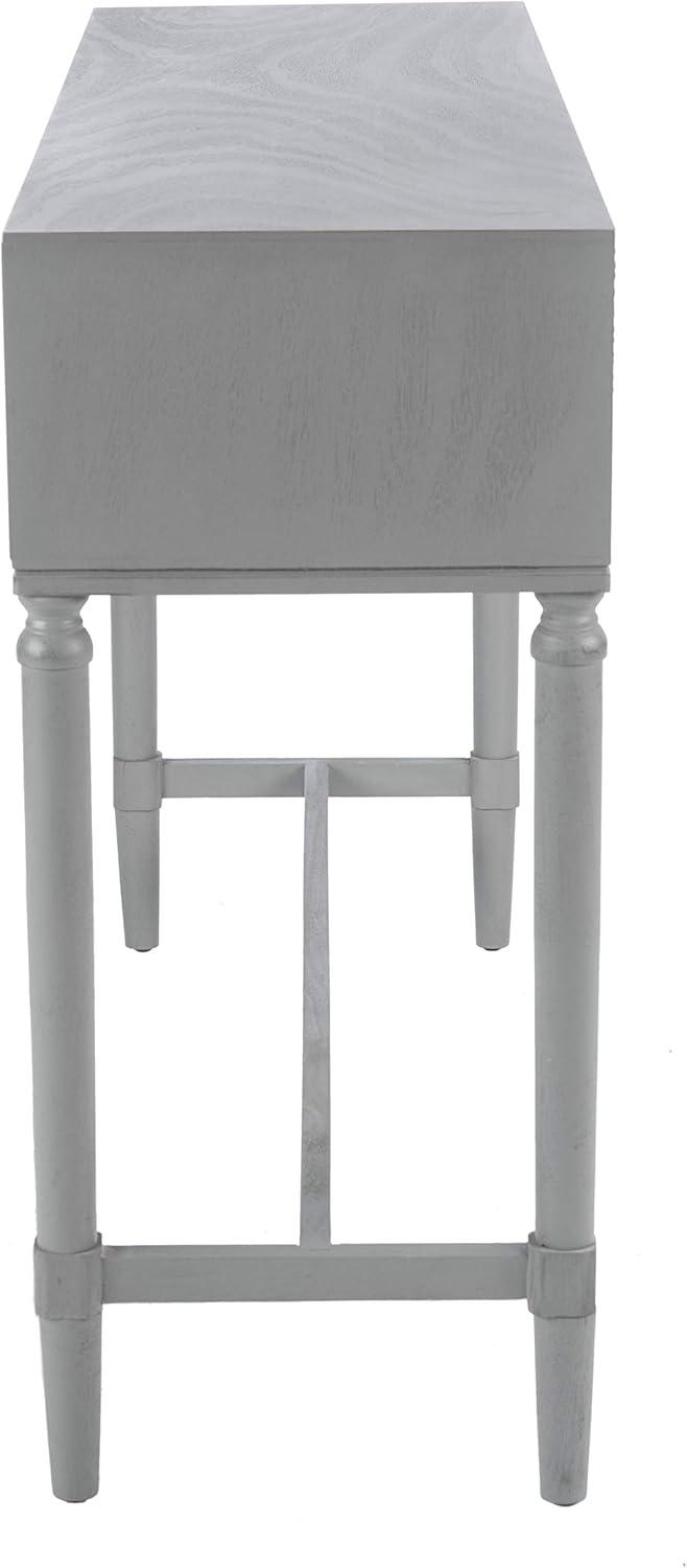 SAFAVIEH Aliyah Solid 4 Drawer Console Table, Distressed Grey