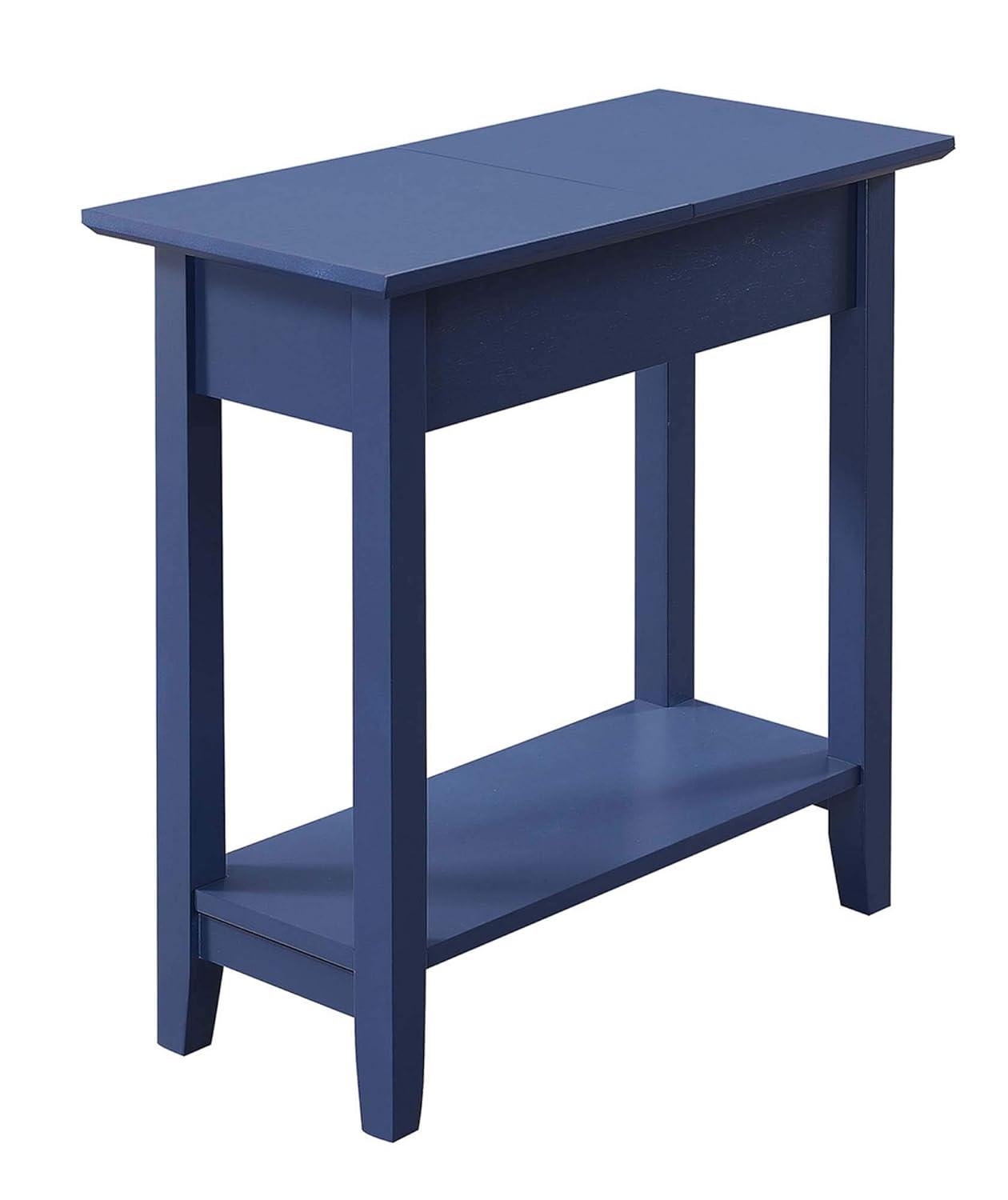 Convenience Concepts American Heritage Flip Top End Table, Cobalt Blue