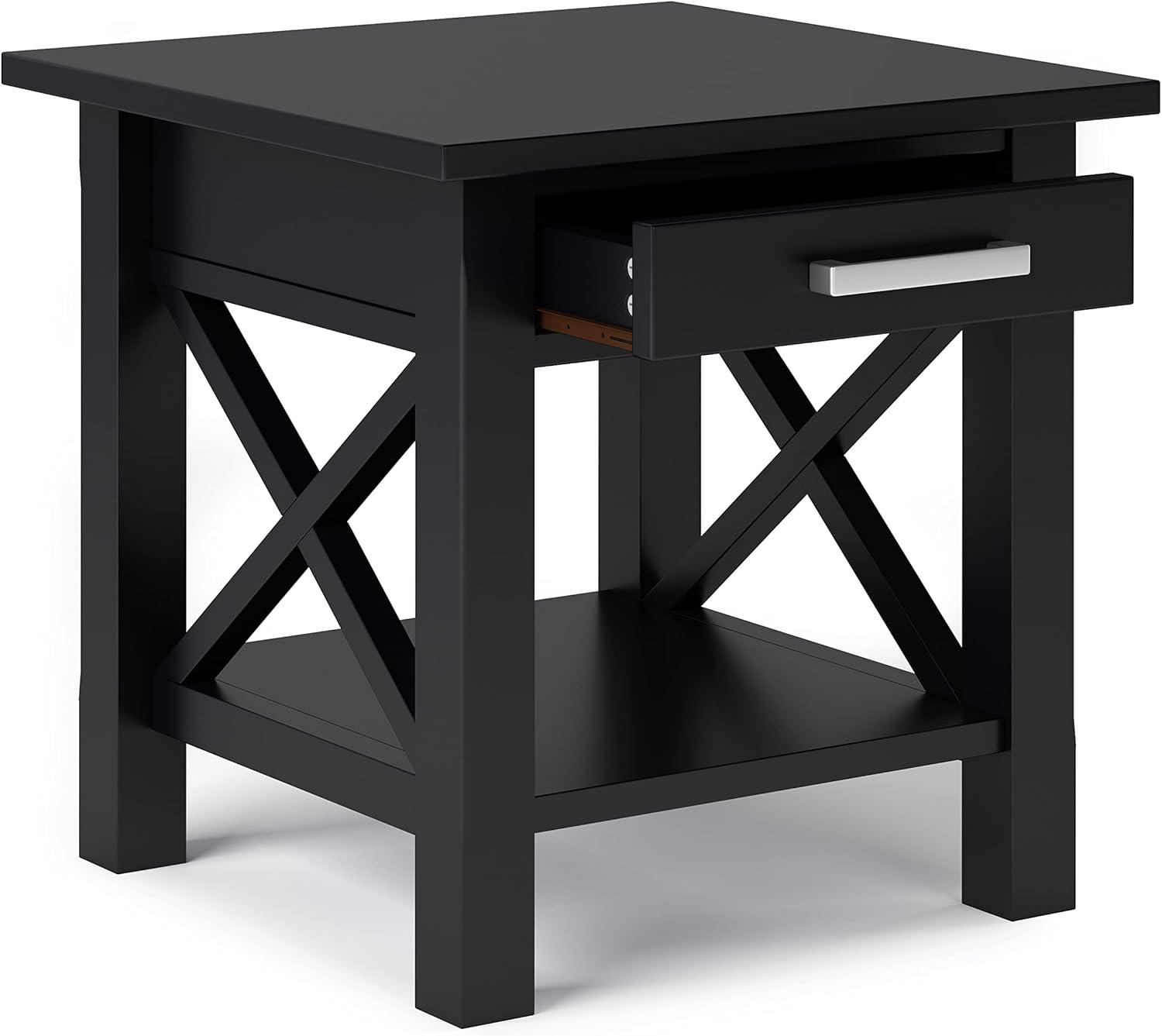 Kitchener Solid Wood Top End Table with Storage