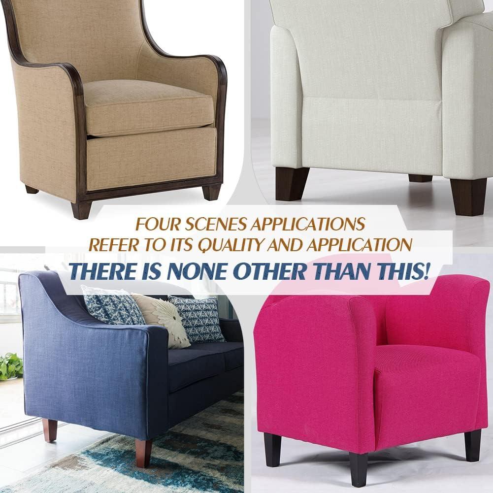 6 Inch Wood Furniture Legs, Wooden Couch Sofa Leg Feet Set of 4, Mid-Century Modern Black Square Replacement Legs for Sectional Nightstand Armchair Recliner Table Dresser Sideboard