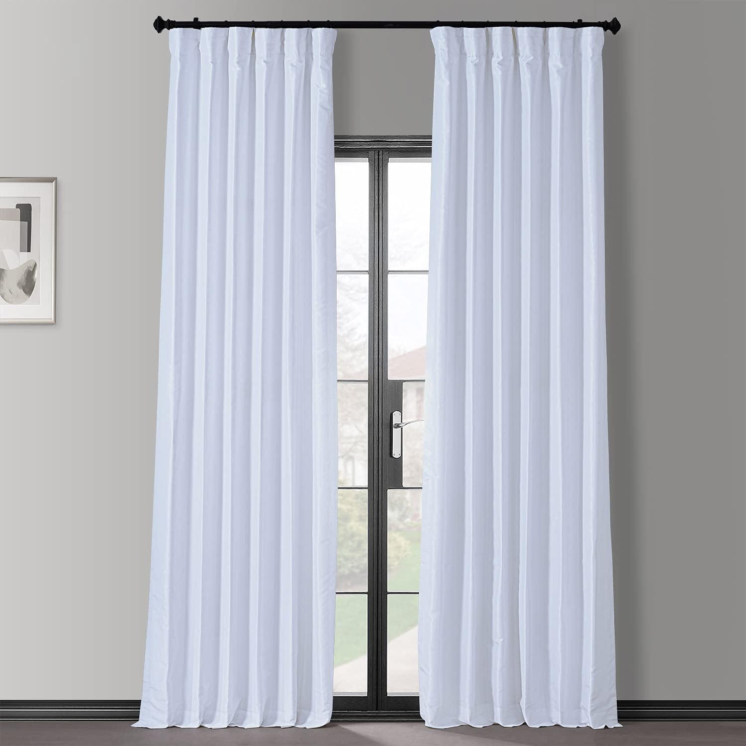 Ice Faux Silk Blackout Curtain Panel 50W x 96L