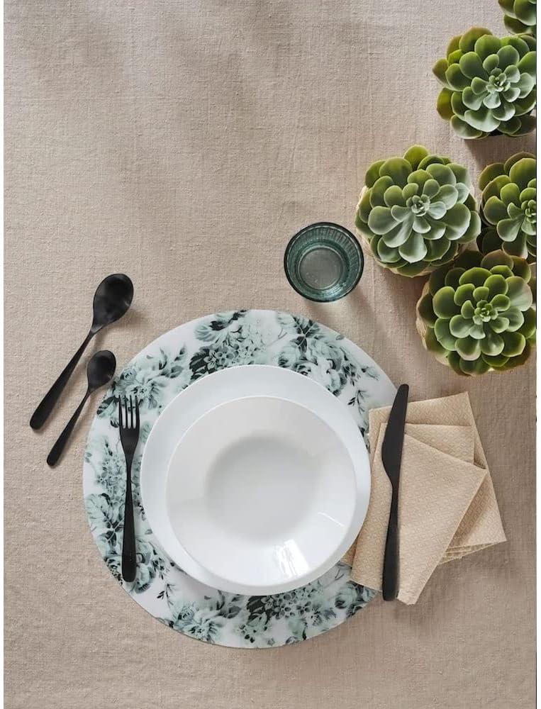 Elegant White Tempered Glass Serving Bowls Set of 6