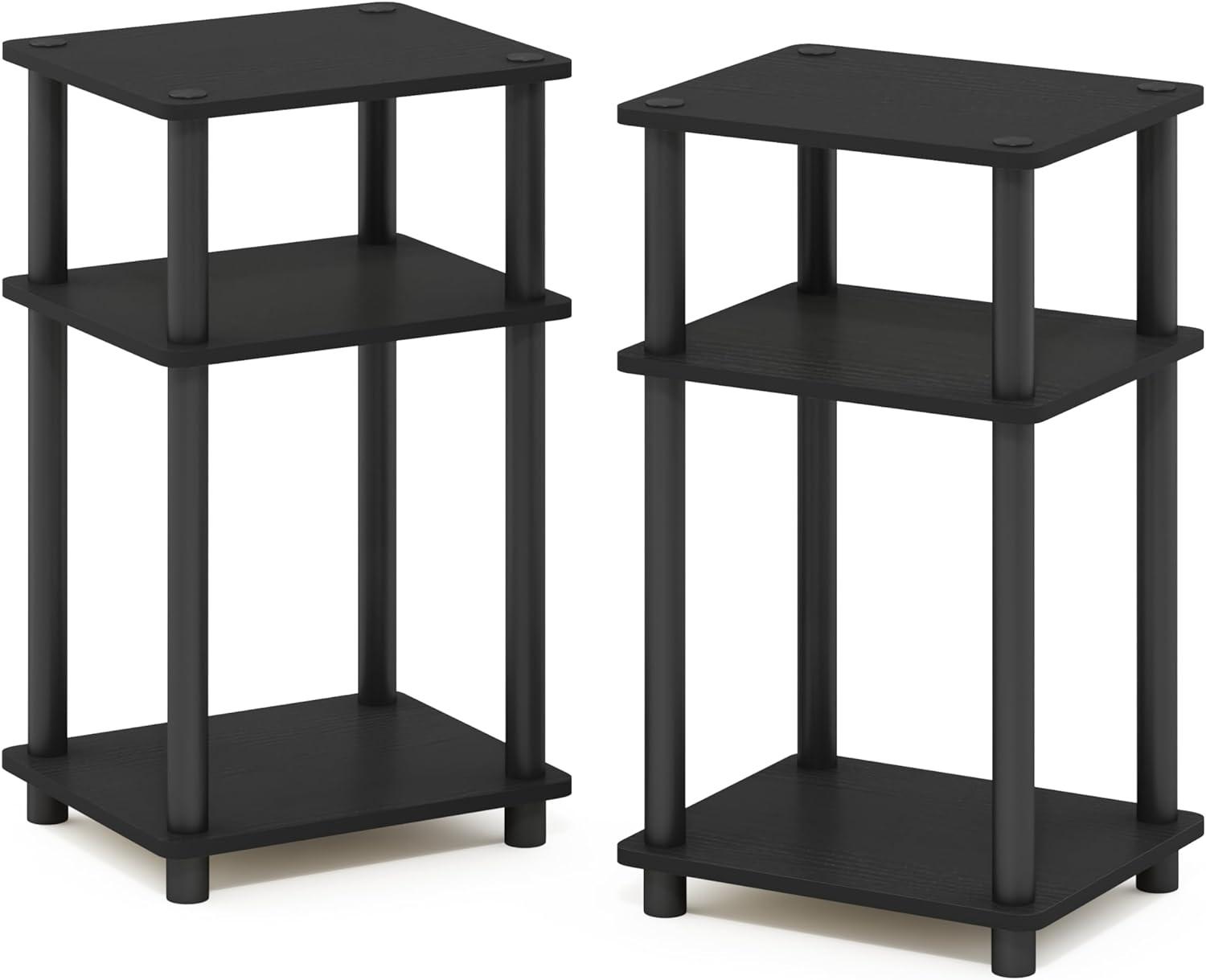 Americano Black Rectangular Wood End Table 2-Pack