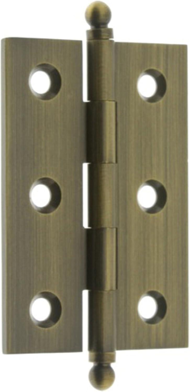Antique Brass 1.5" Solid Brass Cabinet Hinges