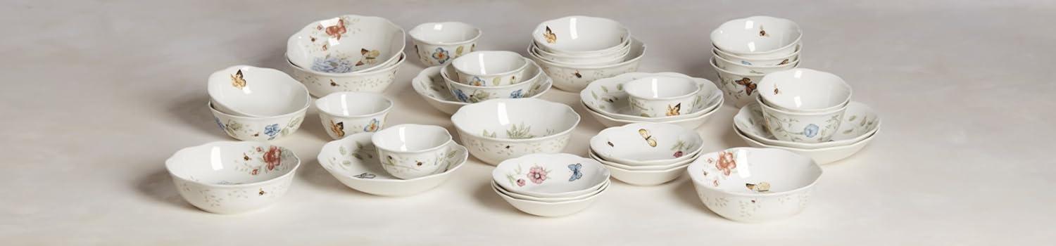 Butterfly Meadow Porcelain Floral Fruit Bowl, 11 oz