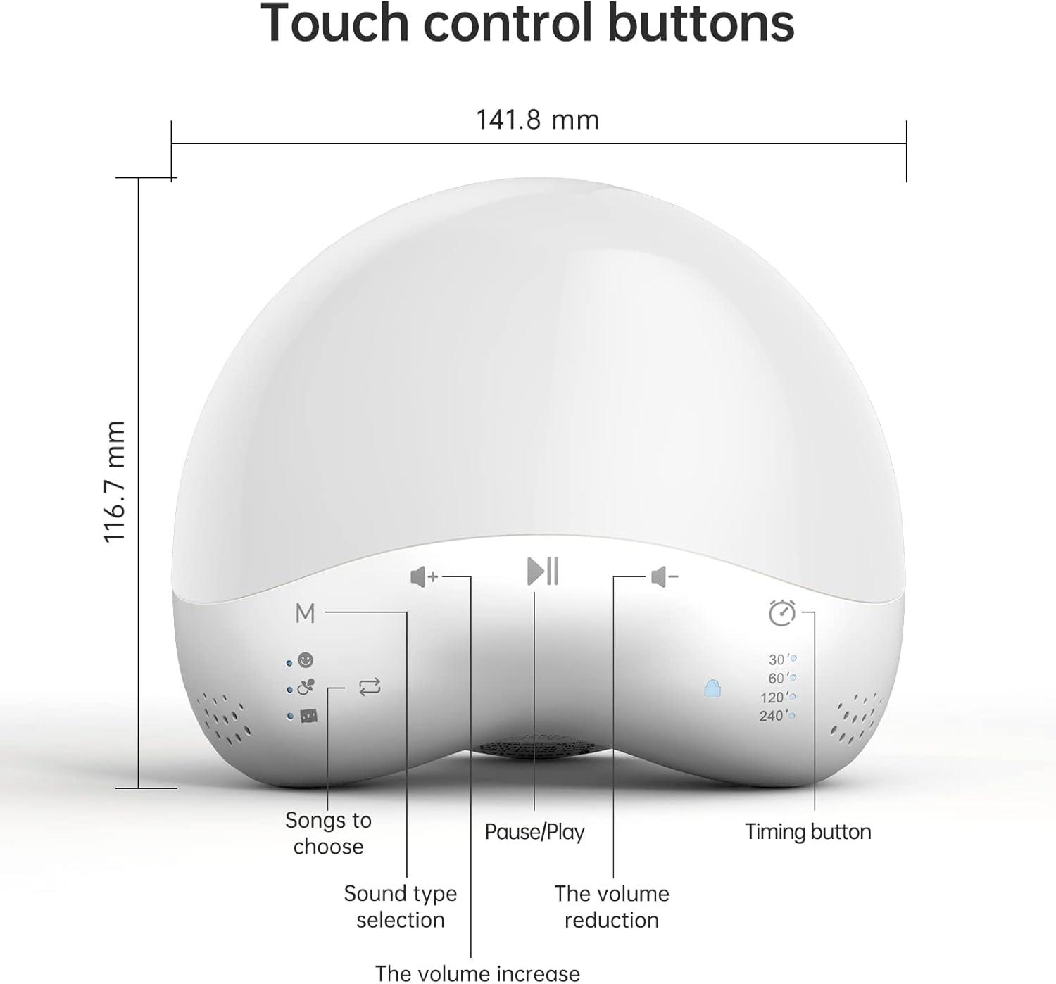 Geeni Smart Plug-in Baby White Noise Machine with RGB Night Light