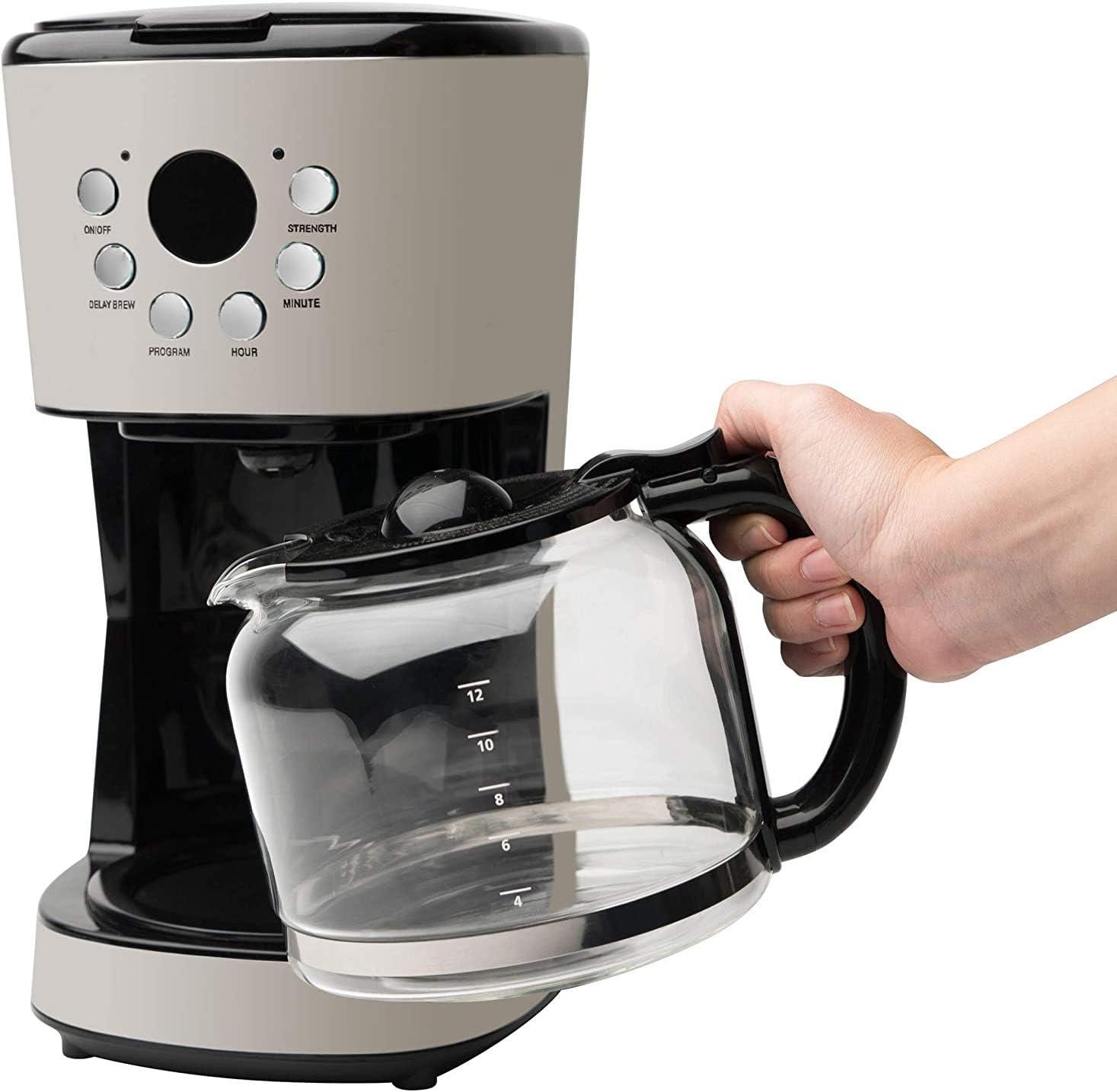 HADEN Putty Beige Programmable Drip Coffee Maker