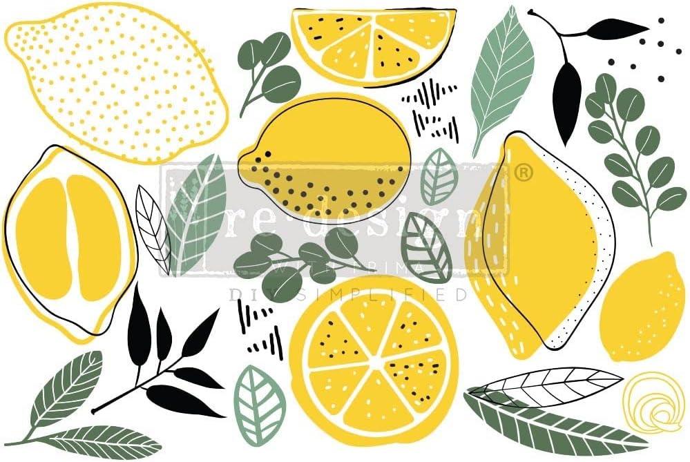 Prima Marketing Re-Design Decor Transfers 6"X12" 3/Sheets-Lemon