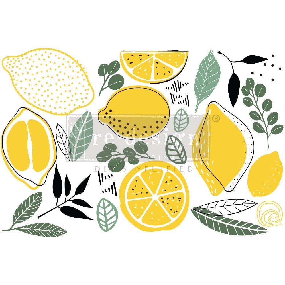 Prima Marketing Re-Design Decor Transfers 6"X12" 3/Sheets-Lemon