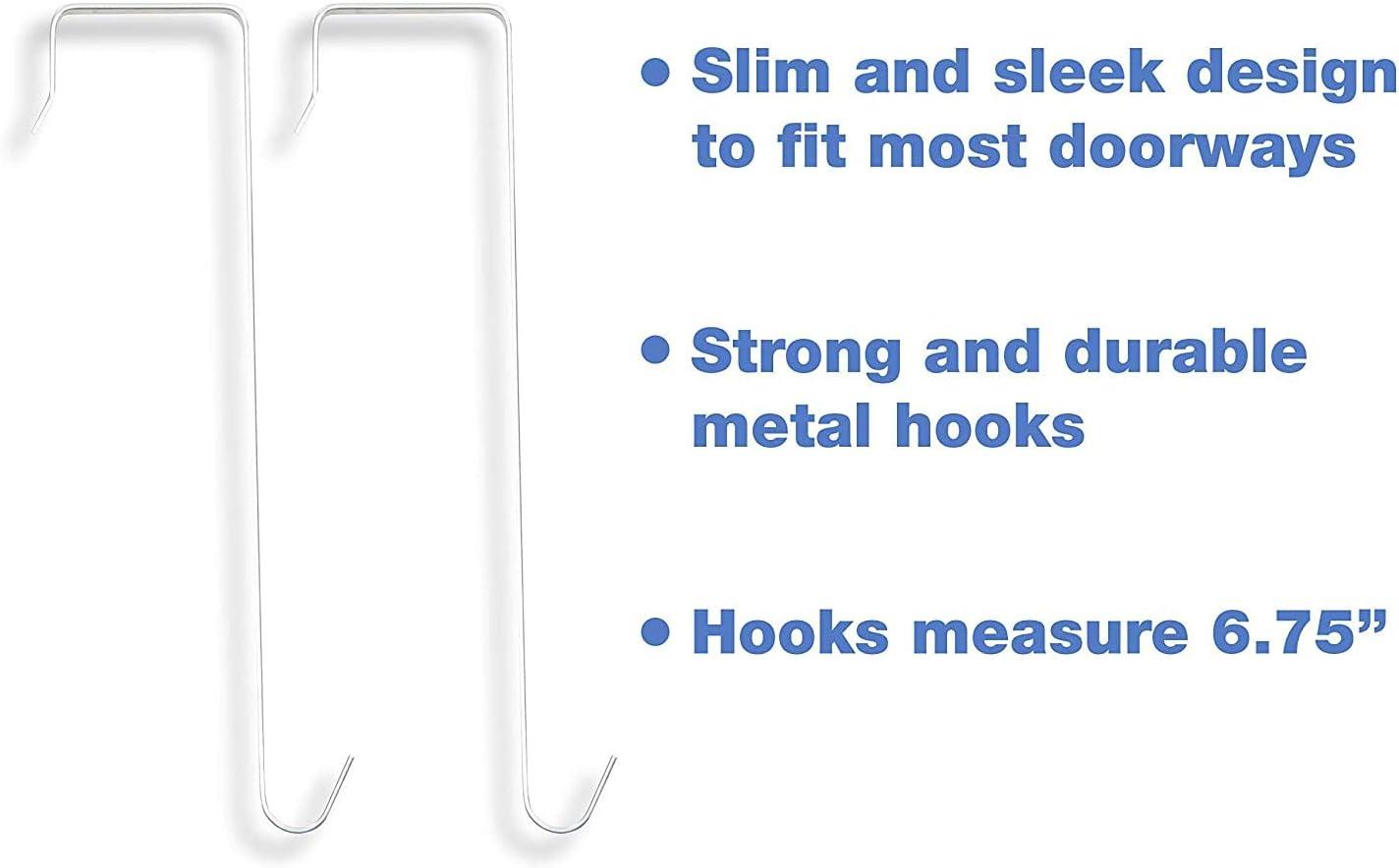 Delta Children 4 Pocket Over The Door Hanging Organizer - 2 Pack, Easy Storage/Organization Solution - Versatile and Accessible in Any Room in the House, Dove Grey