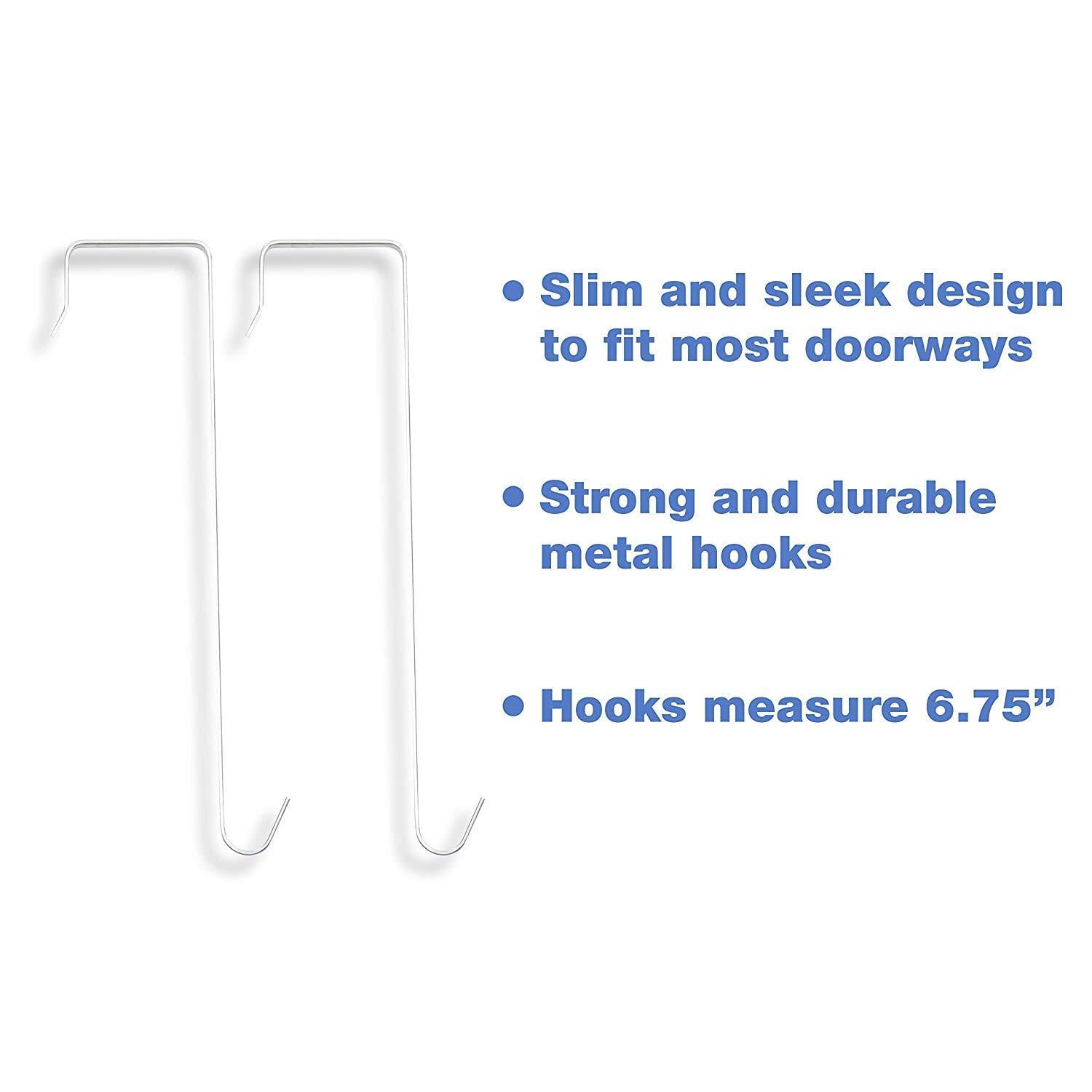 Delta Children 4 Pocket Over The Door Hanging Organizer - 2 Pack, Easy Storage/Organization Solution - Versatile and Accessible in Any Room in the House, Dove Grey