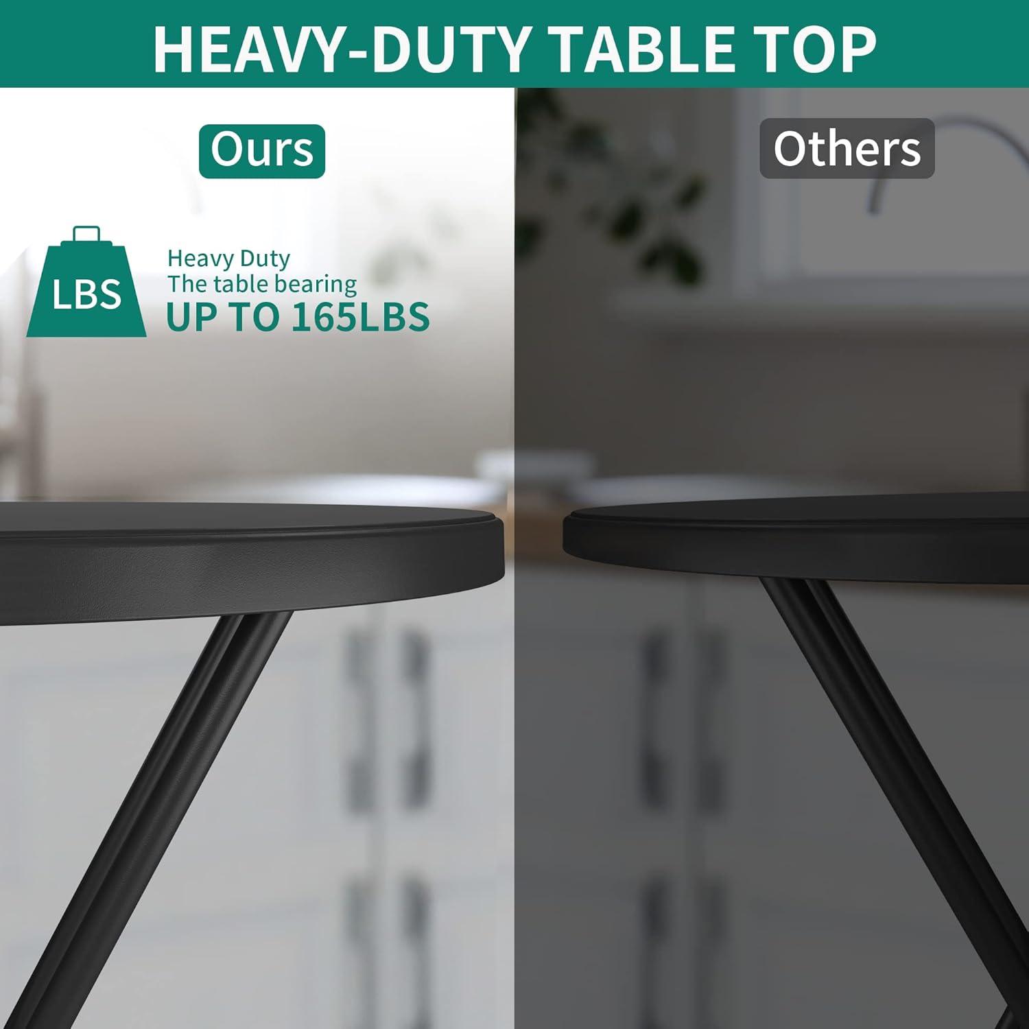 Folding Table 6 Foot,  Heavy-Duty, Portable Plastic Construction with Carrying Handle – Perfect for Picnics, Parties, and Office Indoor Outdoor Use, White