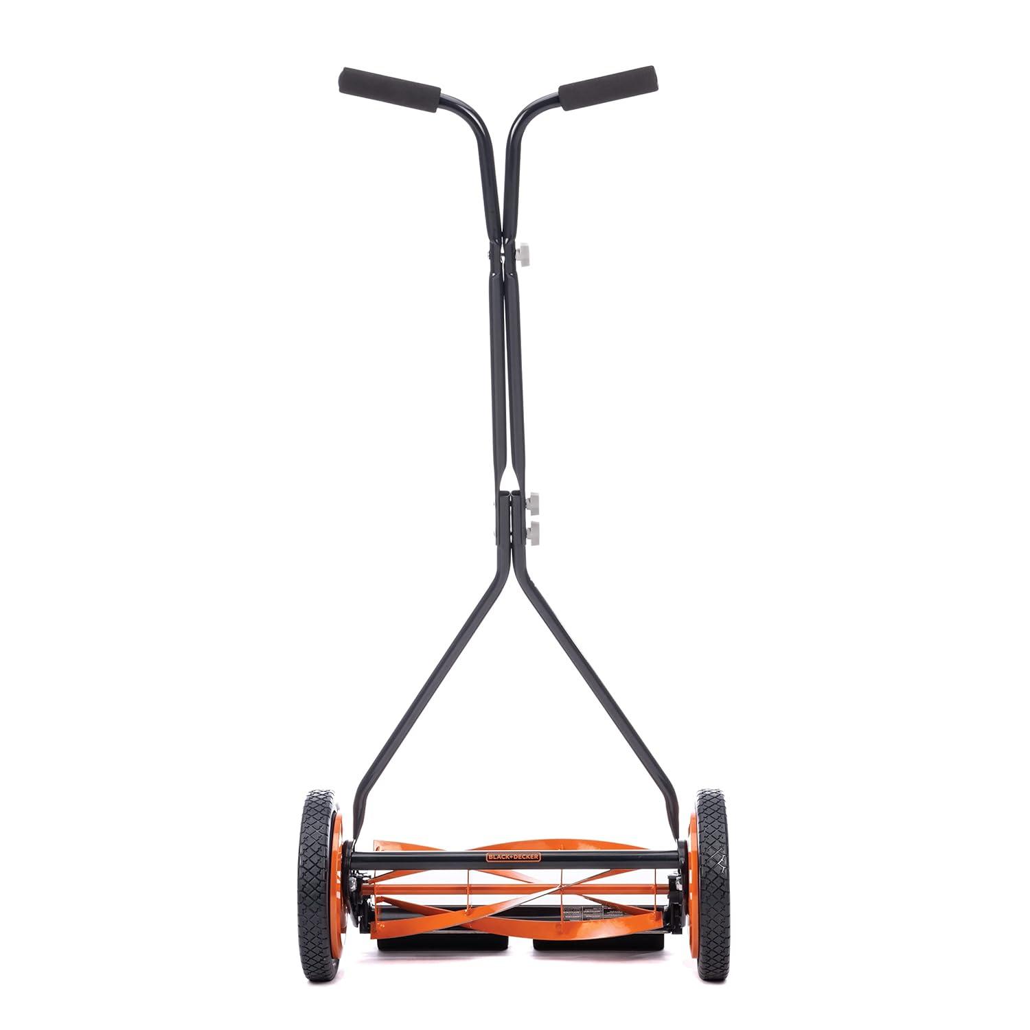 16 in. 4-Blade Manual Walk Behind Reel Lawn Mower