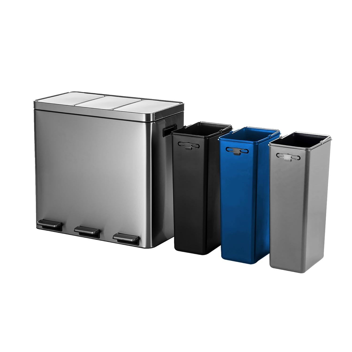 15.9 Gallon Stainless Steel Step On Trash Can